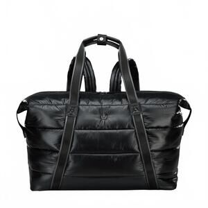 NEW OLIVER THOMAS women's mega fluff super tote backpack in black